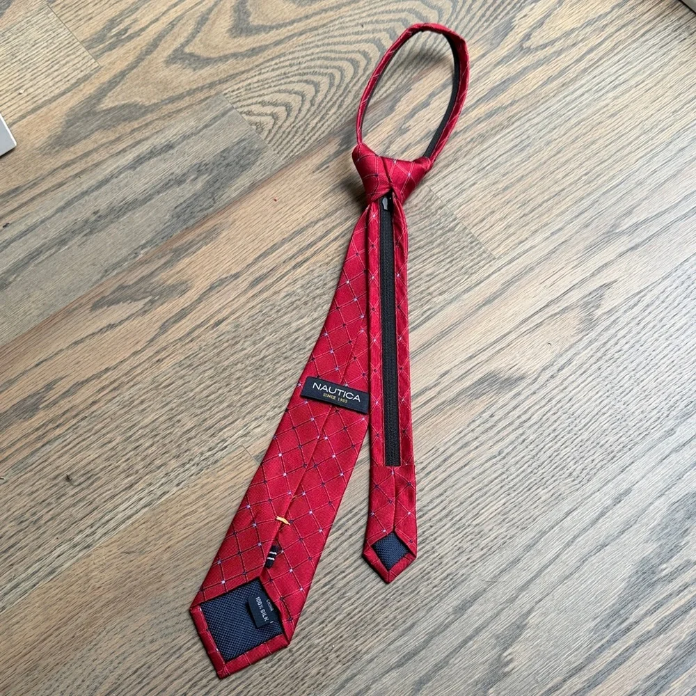 Nautica Kids Silk Zipper Tie – Easy Wear Boys School/Party Tie